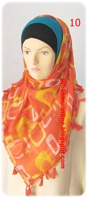 model jilbab segiempat