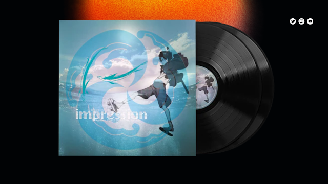 Samurai Champloo Impression vinyl record album cover with orange and black background