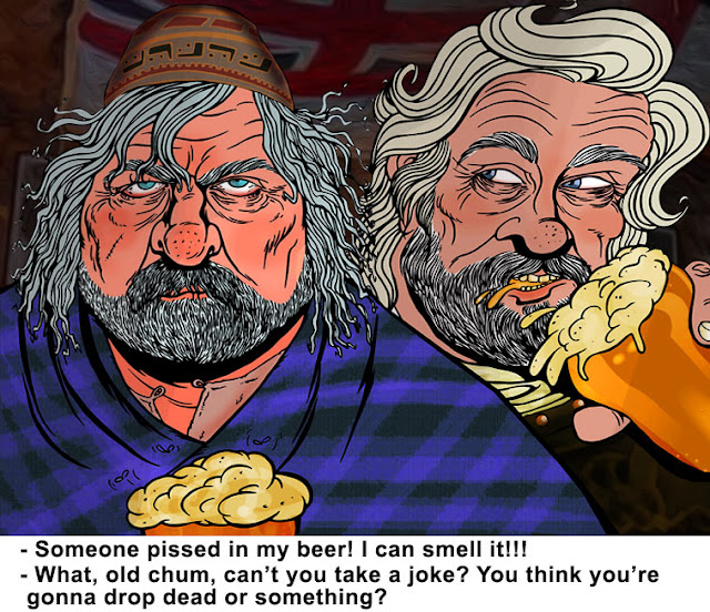 Oliver Reed and Richard Harris by Sophie Cossette