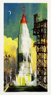 1966 Brooke Bond : Transport Through The Ages #50 - Space Rocket