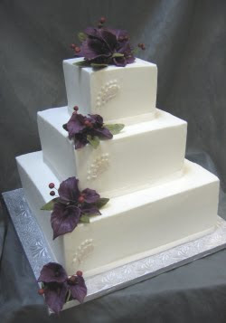 white square wedding cakes