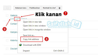 Cara Membuat Halaman Safelink di Blog Utama 100% Work (by Saifullah.id)