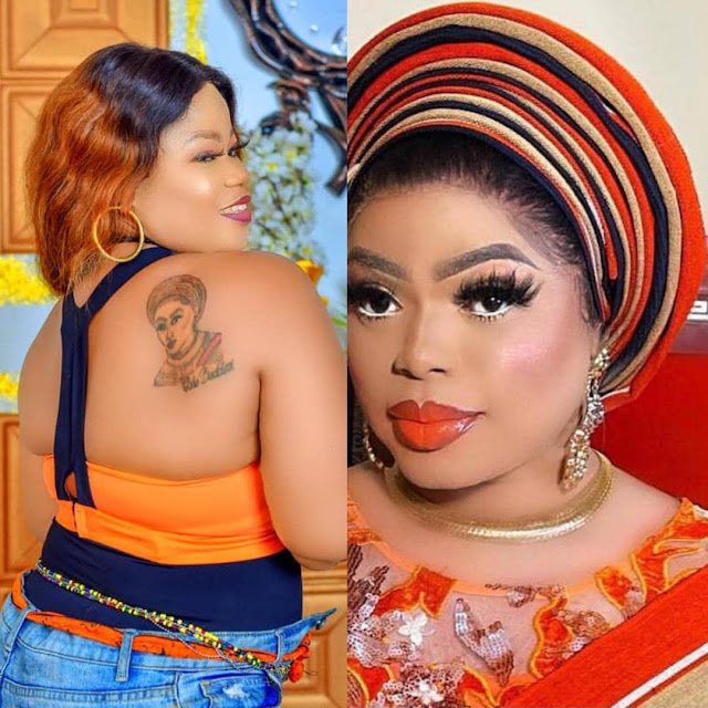 Bobrisky Offers N1 Million Cash Gift To A Diehard Fan Who Tattooed His Image On Her Back