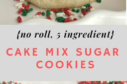 {no roll, 5 ingredient} Cake Mix Sugar Cookies