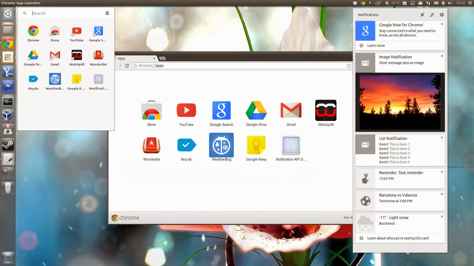 Notification Center Google Now Cards App Launcher Land In Chrome For Linux Dev Channel Web Upd8 Ubuntu Linux Blog