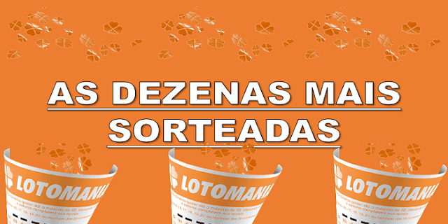 As dezenas mais sorteadas da lotomania