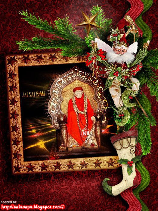 Sai Wallpaper: Shirdi Sai Christmas Wallpaper for 2011.