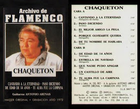 CHAQUETÓN, ANTONIO ARENAS "ARCHIVO DE FLAMENCO" TEMPLE 1992 MASTER ORIGINAL DE 1972