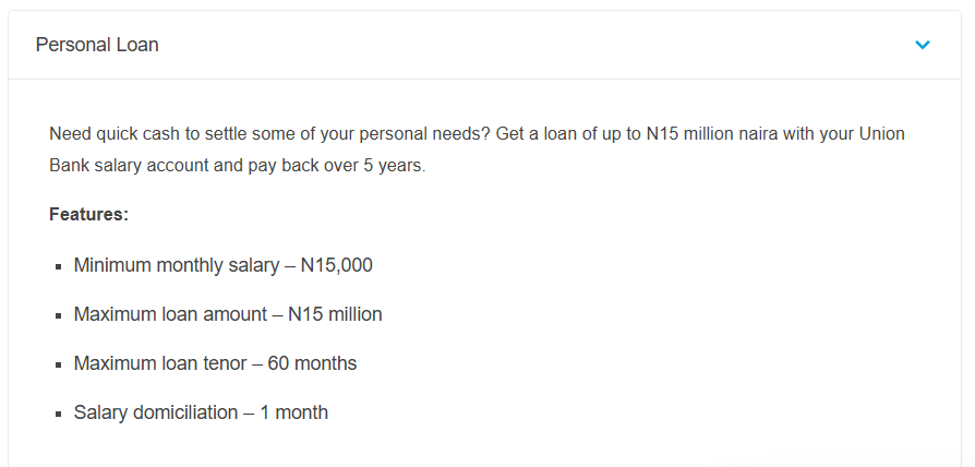 Union Bank Personal Loan