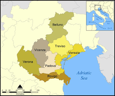 Cartina Politica della Veneto