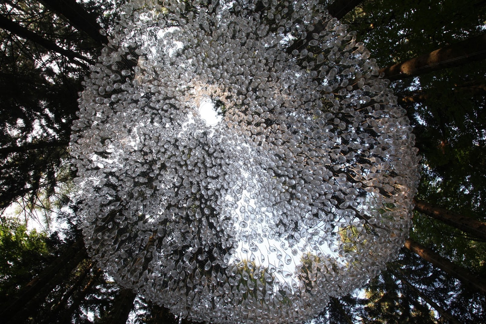 Stunning Rainwater Collecting Installation Looks Like An Outdoor Chandelier