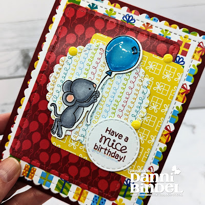 Trio of Birthday Cards by Danni Bindel-Newton's Nook Birthday Mice Stamp Set
