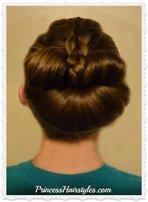 Braided bow fan bun video tutorial