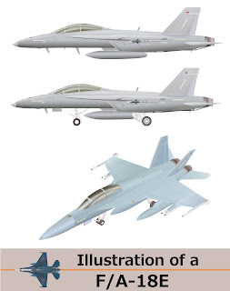 イラスト素材：戦闘機12　FA-18E　作者: トムセン少佐