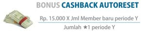 Rumus Bonus Cashback Autoreset