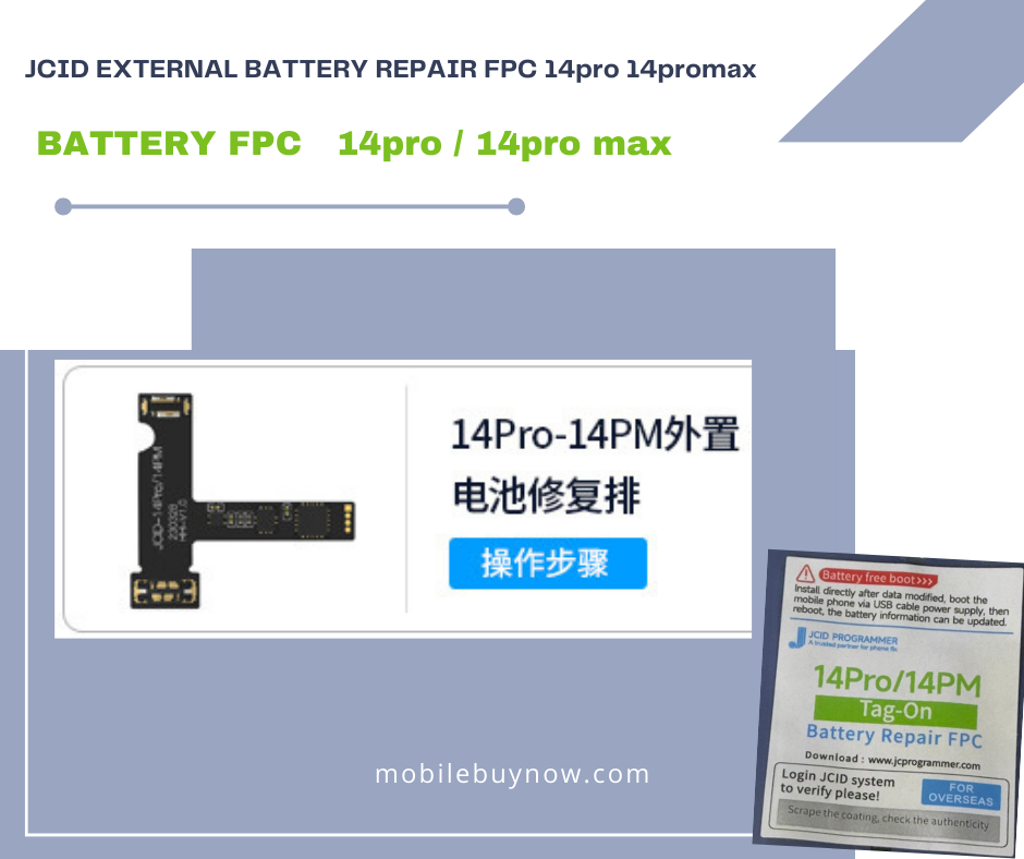 JCID EXTERNAL BATTERY REPAIR FPC 14pro 14pro max