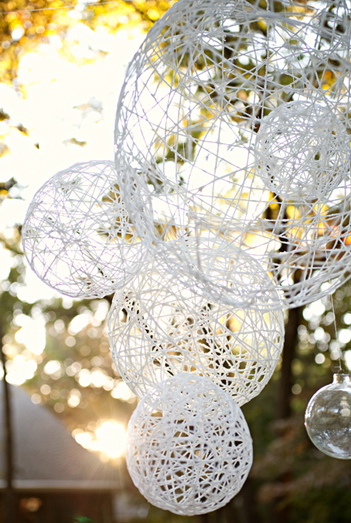 Free Wedding Projects: String Ball Decor