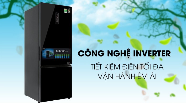 Tủ lạnh Aqua Inverter 324 lít AQR-IG378EB GB