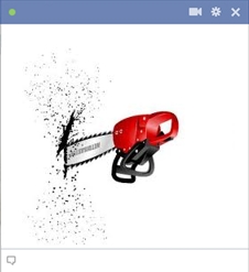 Chain Saw Emoticon For Facebook