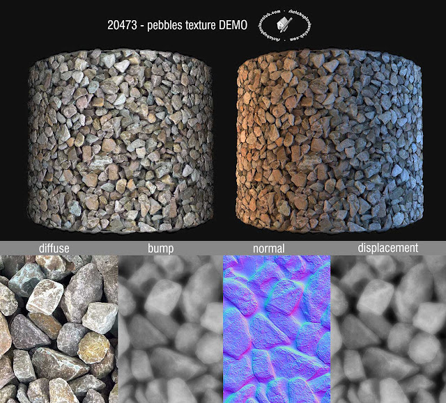  pebbles seamless textures and maps 