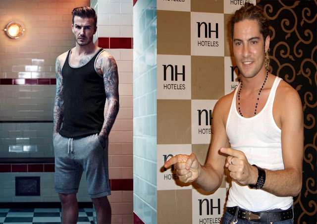 David Beckham y David Bisbal camiseta con tirantes