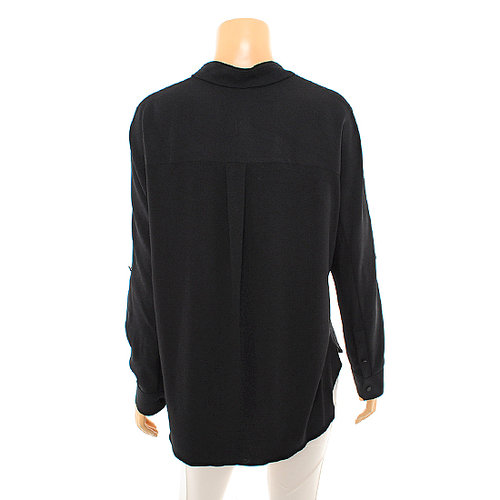 Rolled-Sleeve Henley Shirt