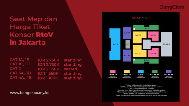 seat map dan harga tiket konser rtov in jakarta