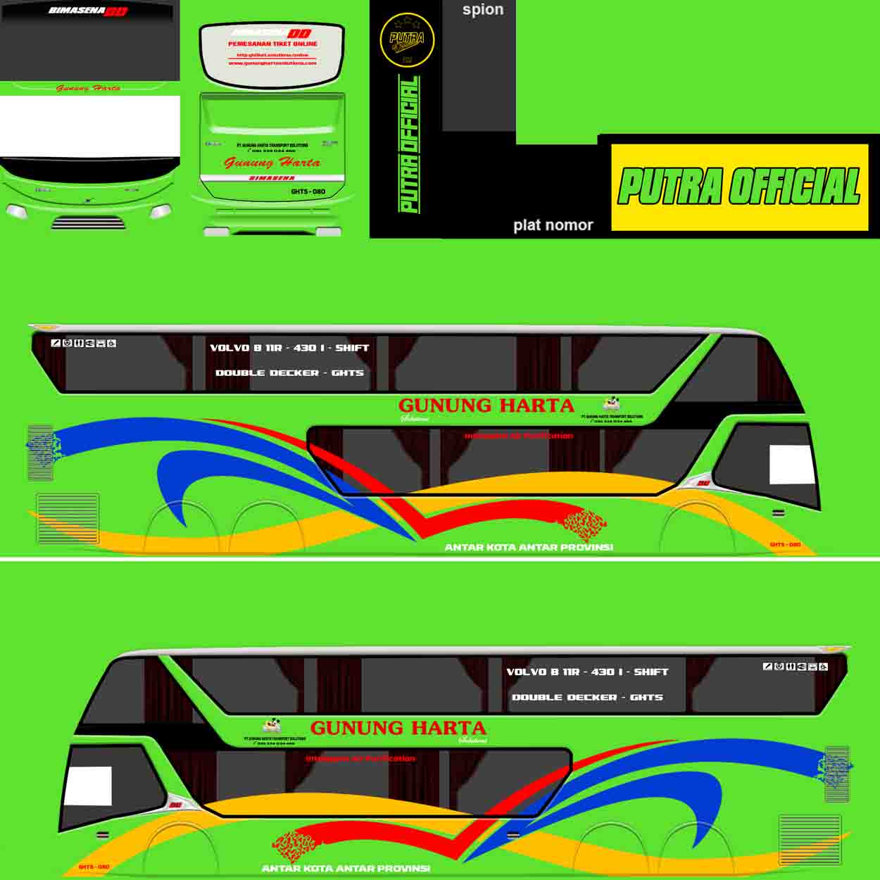 mod bussid gunung harta volvo double decker