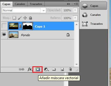 Añadir máscara vectorial con Photoshop