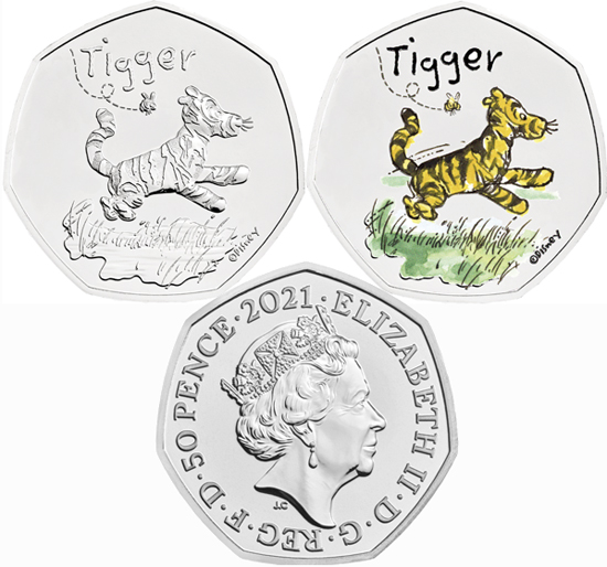 United Kingdom 50 pence 2021 - Tigger