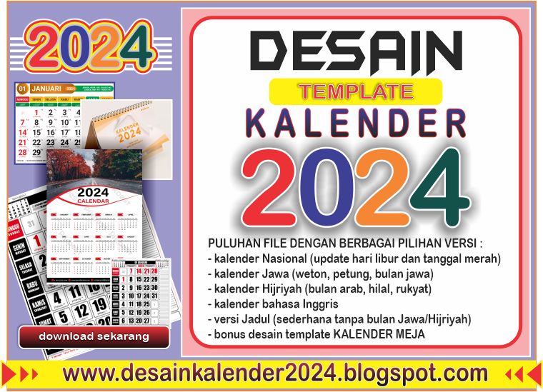 Download Desain Template Kalender 2024