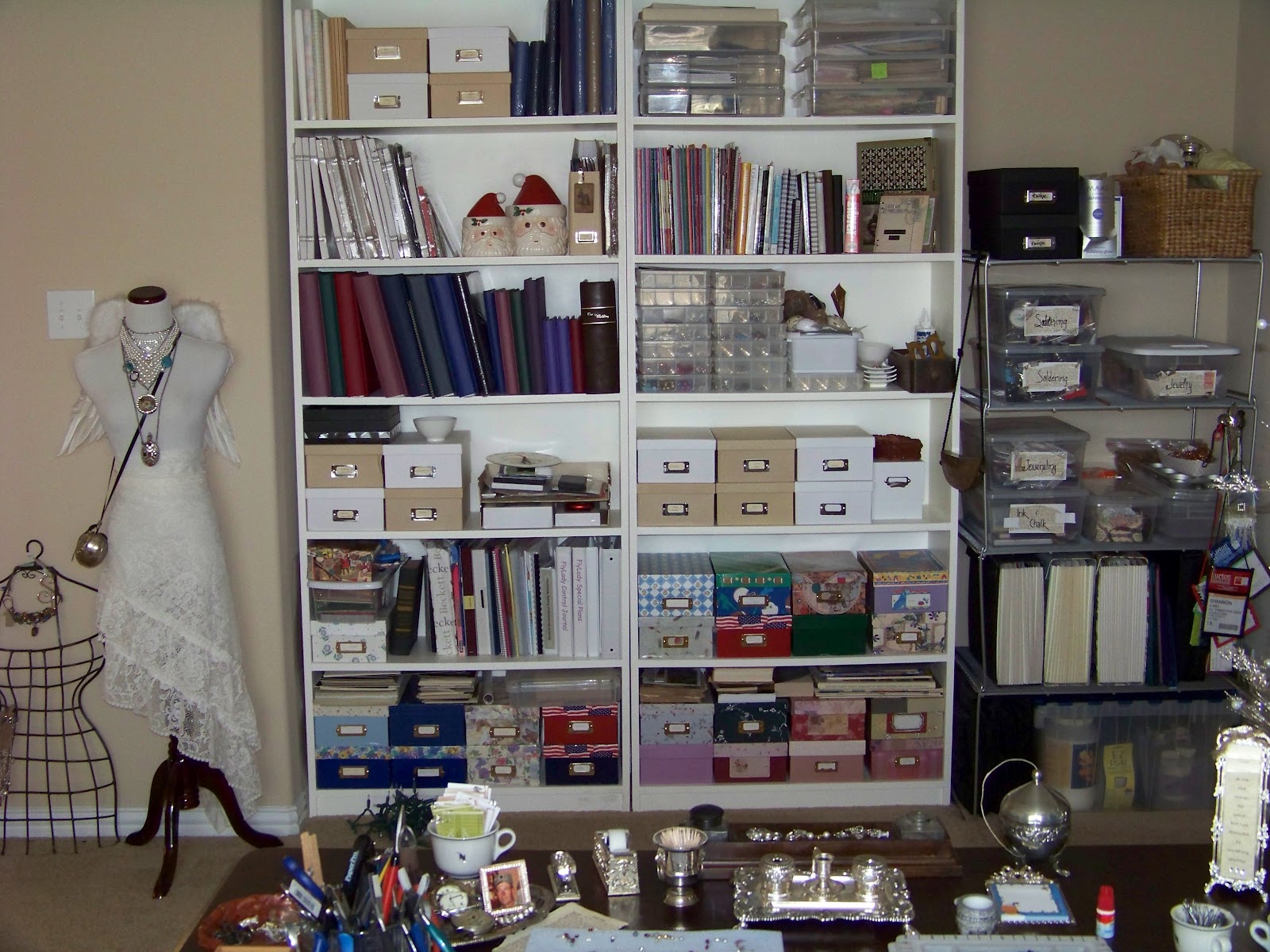 This is the storage I have in this space. My studio in KS had a full 