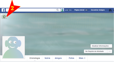 colocar capa de perfil do Facebook passo 2