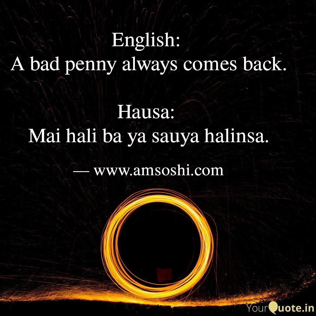 English to Hausa Proverbs from www.abu-ubaida.com