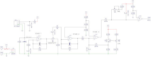 Outdoor PIR sensor board schematic