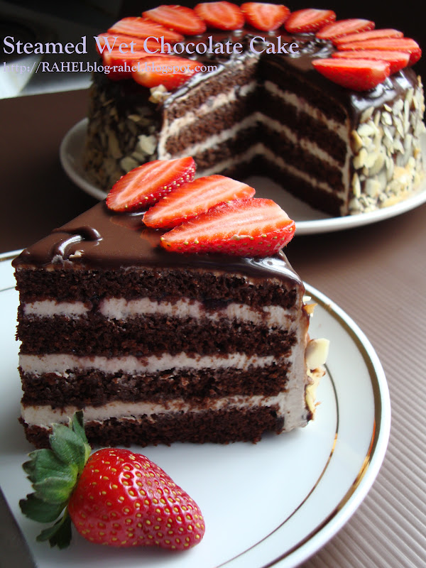 Rahel Blogspot: Steamed Wet Chocolate Cake Sempena 