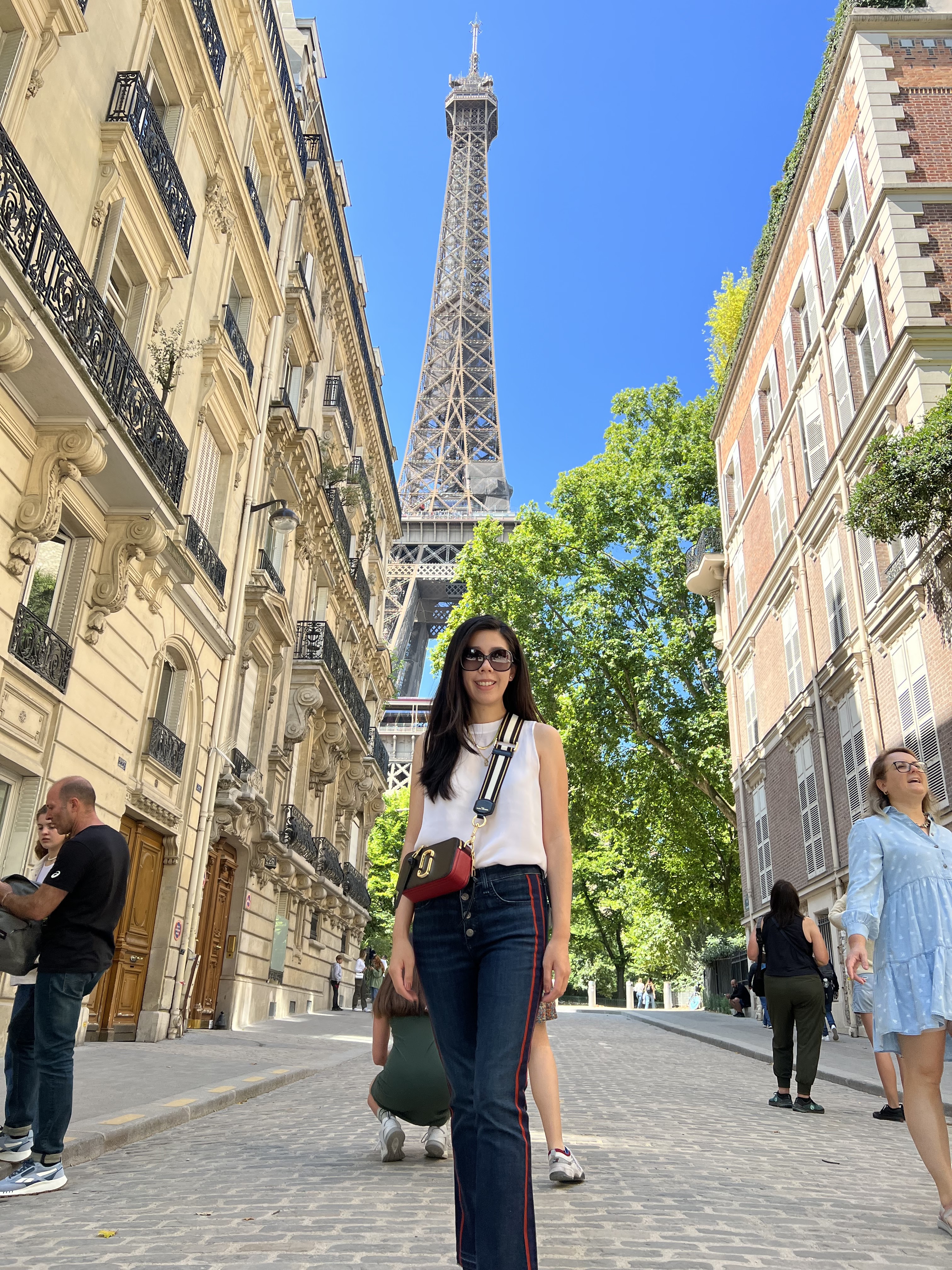 Eiffel Tower from Rue de l'Universite_Adrienne Nguyen_Paris Travel