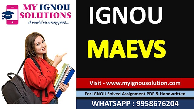 IGNOU MAEVS Solved Assignment 2023-24 – Master of Arts (Environmental Studies)