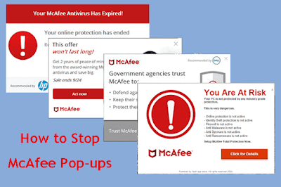 hot to get rid of mcafee pop-up