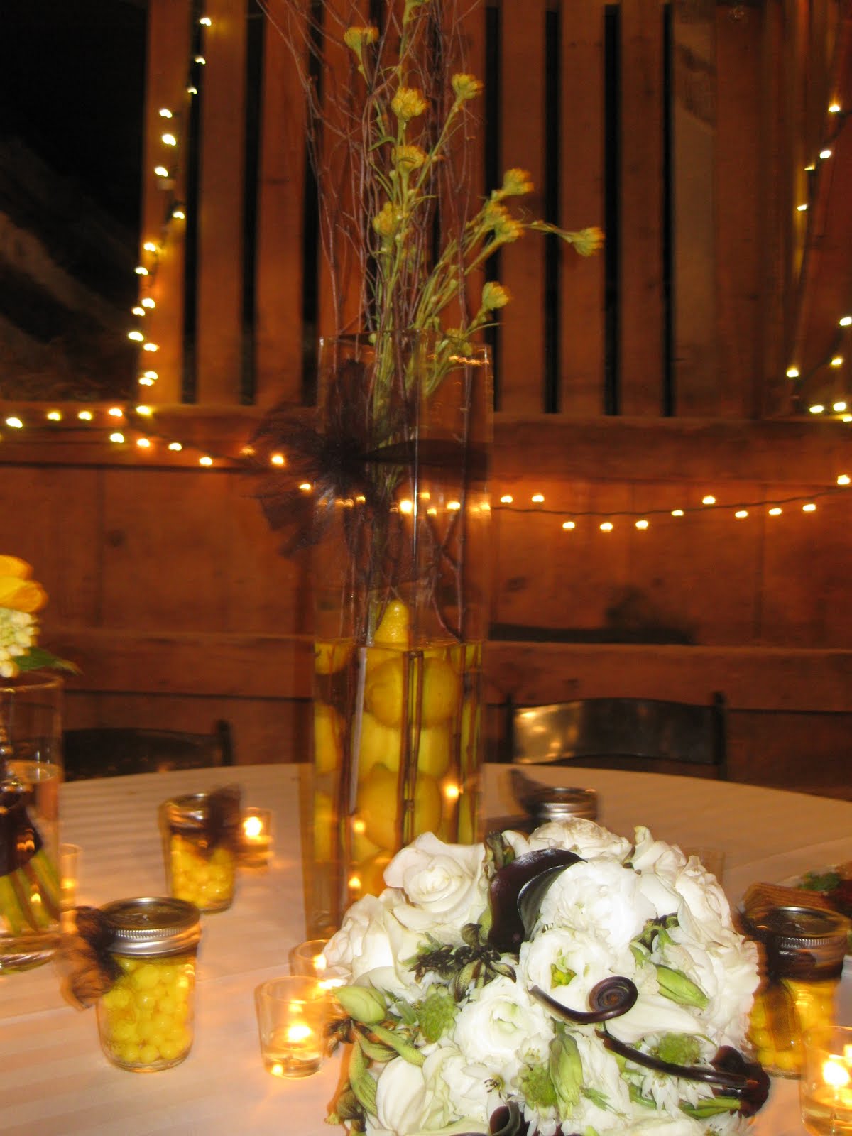 homemade wedding centerpieces