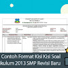 Contoh Format Kisi Kisi Soal Kurikulum 2013 Smp Revisi Baru