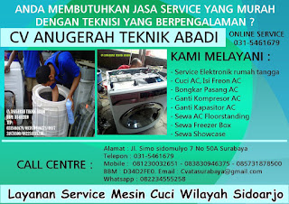 Layanan Service Mesin Cuci Wilayah Sidoarjo 