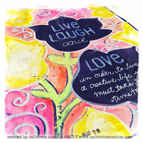 Journal Flower Stencil by Catherine Scanlon for Art Gone Wild!