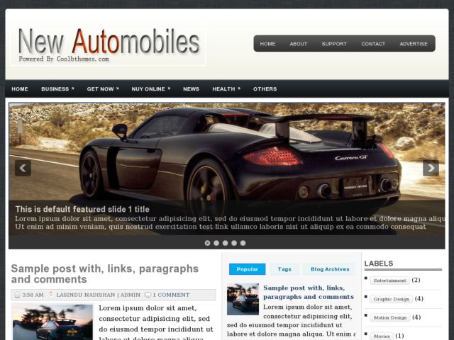 New Automobiles Blogger Template