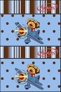 Pilot Bear: Free Printable Candy Buffet Labels. 