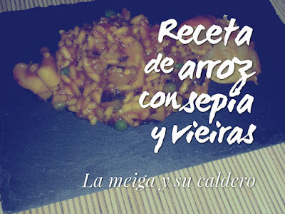 Receta de arroz con sepia y vieiras