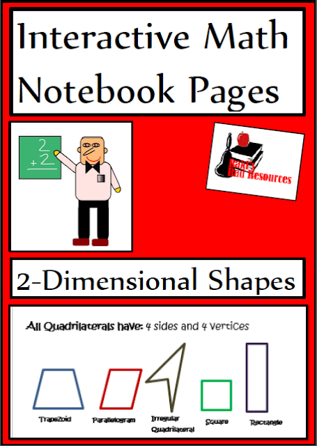 2-dimensional shapes interactive notebook pages - includes reference page and reflection options. Geometry resource from Raki's Rad Resources