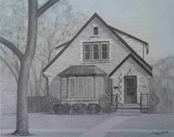 Pencil Drawing House Pic