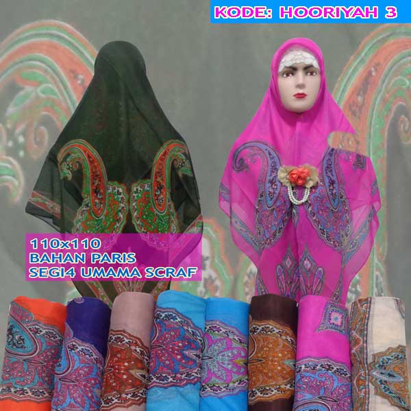 Grosir Jilbab segi empat umama scarf motif murah