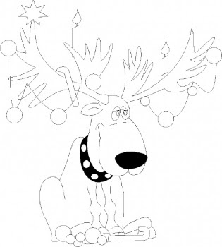 Rudolph Reindeer Coloring Pages 